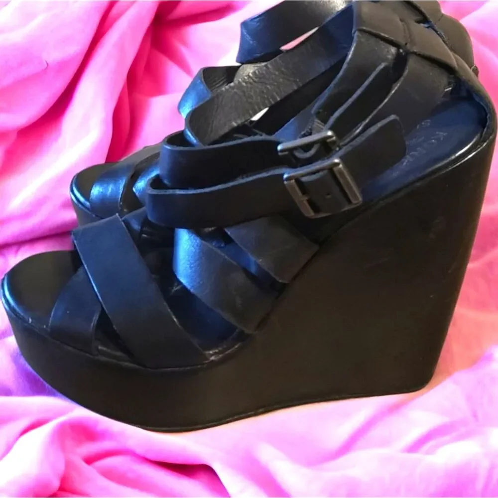 Kork-Ease E-Girl Indie Baddie Hailey Wedge Criss-Cross Sandals